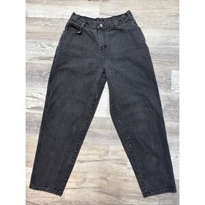 Vintage Gitano High Waist Mom Black Jeans Women's 14 Petite 90s Cotton